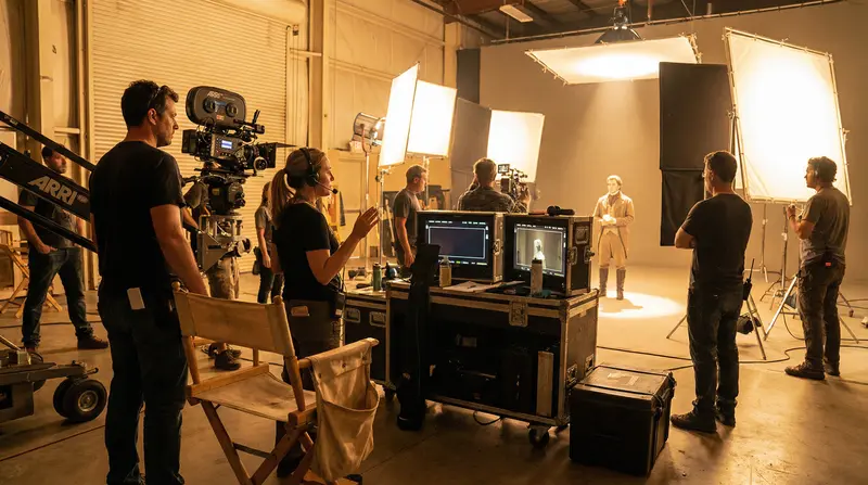 国产视频国际化专业拍摄团队合作现场